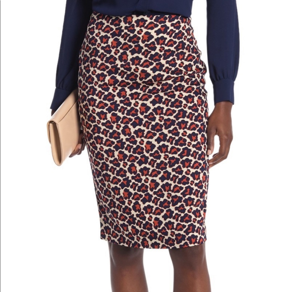 NWT DVF leopard print Hasley pencil skirt
